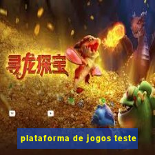 plataforma de jogos teste